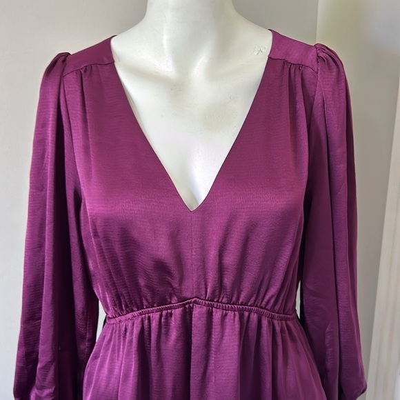 LILLY PULITZER Amarena Cherry Deacon Vneck Dress Satin Flowy Size 6 NEW - Picture 4 of 13